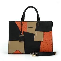 Shoulder Bags Women Bag Designer Luxury Handbags High Quality Handbag Patchwork Tote Metal Pendant Female Stitching Large