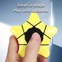 Magic Cubes Fingertip Gyro Cube Decompression Toy ABS Five-pointed Star Cube Gyro Puzzle Finger Gyro Adult Toy Spinner Children Gift Y240518