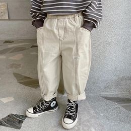 Trousers Boys Casual Pants 2024 Spring Korean Style Children Loose And Autumn Radish Pant Boy Clothes