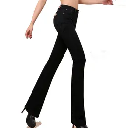 Women's Jeans High Quality Women Boot Cut Girls Fashion Bell-bottom Trousers Waist Flares Pants Large Size 26-36