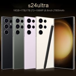 S24 Ultra S23 smartphone 6.8 inch 256gb 512GB 1TB perforated full touch screen face ID unlock 13MP camera HD display face recognition GPS HD