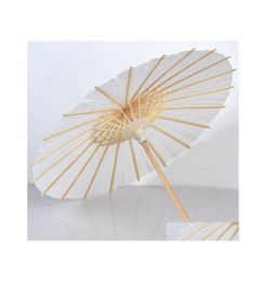 Umbrellas 60Pcs Bridal Wedding Parasols White Paper Beauty Items Chinese Mini Craft Umbrella Diameter 60Cm Sn4664 Drop Delivery Ho7899479