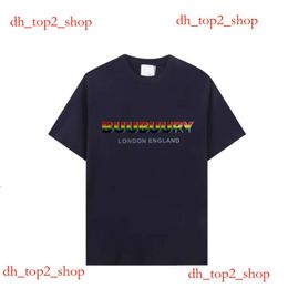 Burberyy T Shirt Top Mens T Shirt Designer Shirts Summer New Loose Mens Sports Casual Tshirt Alphabet Printed Men's Polo Shirt Size S-xxl 9111