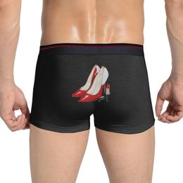 Underpants Fashion Urban Women Lipstick High Heels Ruddy Sexy Oil Painting Style Men's Boxer Briefs