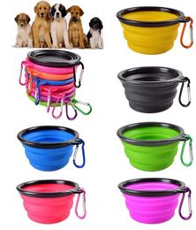 Bowls for Dog Folding Collapsible Feeding Bowl Silicone Water Dish Cat Portable Feeder Puppy Pet Travel Bowls6123747