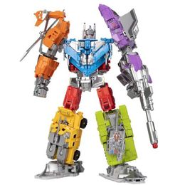 Transformation toys Robots 7-in-1 Bruticus Combination Robot Toy Alloy Team Tank Aircraft Warship Model Action Diagram d240517