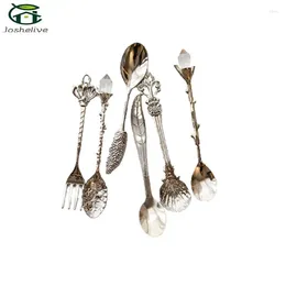 Spoons Exquisite Coffee Unique Design Gold Home Decor Carved Durable High-quality Kitchen Tool Must-have Handcrafted Elegant