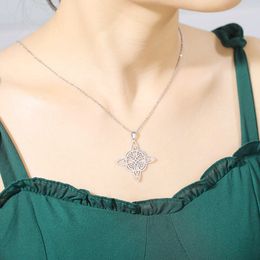 Trend Witch Necklace Good Luck Celtics Knot Jewelry Stainless Steel Wiccan Vintage Amulet Women Necklaces