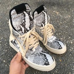 Casual Shoes Sneakers Snake Skin Pattern Men's Men Original Shoe Short Boots