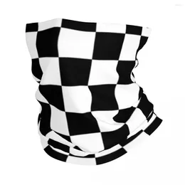Scarves Black And White Checkered Bandana Neck Gaiter Printed Wrap Mask Scarf Multifunction Headwear Outdoor Sports Unisex Adult