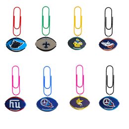 Pendants Football Cartoon Paper Clips Cute Small Paperclips Unique Bookmarks Gifts For Girls Nurse Gift Novelty Book Marker Kids Bk Dr Otdyw
