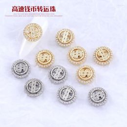 Nail Art Decorations Manicure High-speed Coin Transfer Bead Jewellery Rotated Decoration Accessories.