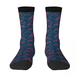 Men's Socks Winter Holiday For Men 5% Spandex Leisure Middle Tube Printing