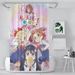 Shower Curtains Modern 3D Printing An Angel Flew Down To Me Curtain Landscape Bath With Hooks For Bathroom Waterproof Scenery