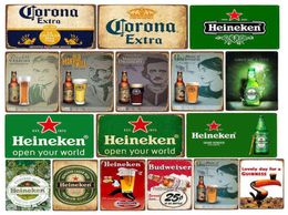 Metal Signs Wall Plaques Decor Vintage Beer Brand Series Poster Tin Sign Bar Pub Art Board Painting Garage Home Plate Decoration H6652357
