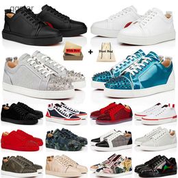 With Box 2024 Red Bottoms Shoes designer mens shoes sneakers women cut low genuine leather splike loafers vintage platform luxurys casual bo 8E8K