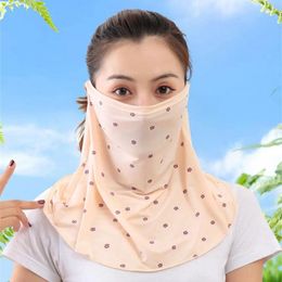 Cycling Caps Sun Protection Sunscreen Mask Fashion Thin Breathable UV Traceless Ice Silk Neck Cover Bike
