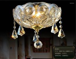Ceiling Lights Modern Golden Lamp D250mm Crystal Bed Room Top Ball K9 Light