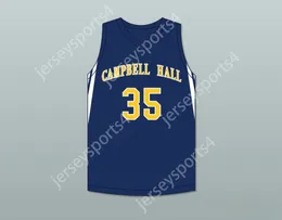 CUSTOM NAY Name Youth/Kids JABARI WALKER 35 CAMPBELL HALL SCHOOL VIKINGS NAVY BLUE BASKETBALL JERSEY 1 Top Stitched S-6XL