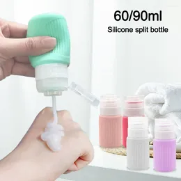 Storage Bottles Squeeze Silicone Refillable Empty 60/90ML Shampoo Sub-Bottling Large Capacity Lotion Container Travel