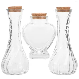 Storage Bottles Unity Sand Set Weddings Ceremony Kit Clear Thread Toy Container Heart Shaped Vase Lid Glass Decorative Containers Drift
