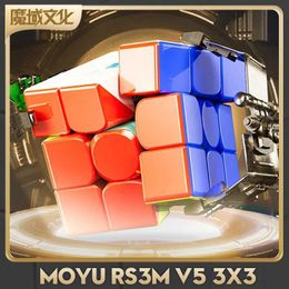 Magic Cubes CubeFun MoYu RS3M V5 3x3x3 Magnetic Magic Cube Ball Core Professional Cubo Magic Speed 3x3 Cube RS3M Moyu Cubing Puzzle Toys Y240518