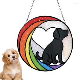 Dog Apparel Pet Memorial Sun Catchers Acrylic Decoration Ornament Car Christmas Tree Decorations Loss Sympathy Gift