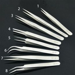 Eye Lashes Anti- Steel Curved Straight Tweezers Makeup Eyelash False Eyelashes Extension Eye Lashes Styling Tools #24430748