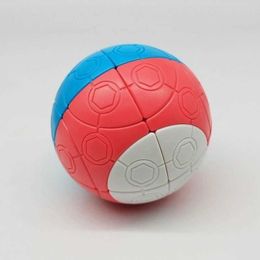 Magic Cubes Color Second Order Football Cube Eight Color 75mm Spanish Magic Ball 2X2 Spherical Cube Children Educational Toys Y240518