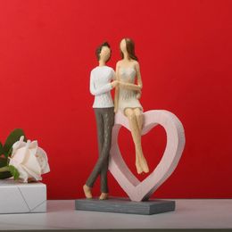 1 abstract couple character decoration resin statue ArtCraft used for bookshelf home living room office coffee shop decoration room desktop CD 240506