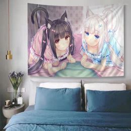 Tapestries NEKOPARA Anime Hanging Bohemian Tapestry Hippie Wall Mandala Home Decor