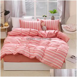 Bedding Sets Contracted Printing Duvet Er King Activity Ru Usa Eu Size Quilt Sheet Set Bedroom Bed Linen Y200417 Drop Delivery Home Dh2Ut