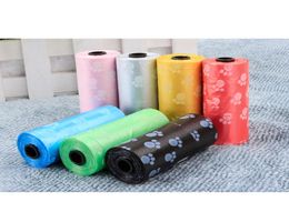 Cute Pet Garbage Bag Dog Foot Painted Dog Garbage Bag Cleanup Bag Pick Up Waste Poop Bag Refills Convenient Dog Poop Bag7505354