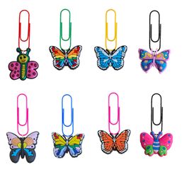 Foot Care Tools Coloured Butterfly 28 Cartoon Paper Clips Nurse Gift Metal Bookmark Funny Book Markers For Teacher Sile Bookmarks With Oth3Q