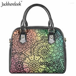 Evening Bags Jackherelook Mandala Flower 3D Print Women Shoulder Bag Fashion Trend Leather Messenger Casual Daily Shopping Travel Handbag