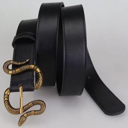 High quality snake buckle belt men women designer fashion classic letter pin buckle business belt free shipping 288T