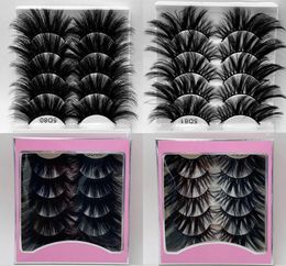 5 Pairset 25mm 3D Mink Hair False Eyelashes Wispy Fluffy Natural Long Lashes Makeup Tools Full Soft Lashes Extension Tools 5 sets4426195