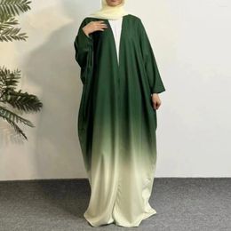 Ethnic Clothing Open Front Abaya Long Sleeve Maxi Length Dress Muslim Abayas Cardigan Out Kaftans Women Jilbabs Women's