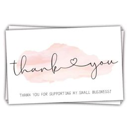 50pcsBag Thank You Greeting Cards Baking Bags Gift Package Box Business Decor Festive Party Supplies8929802