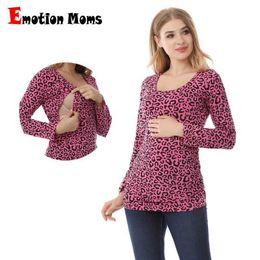 Maternity Tops Tees 2024 Autumn Spring Long Sleeve Maternity Clothes Breastfeeding Tops For Pregnant Women Nursing Tees Lactation T-shirt Y240518