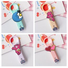 Other Items Rainbow Bear Cartoon Nail Clippers Stainless Steel Folding Cutter For Girls Fingernail Women Durability Strong Suit Childr Otx9I