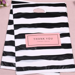 Fashion Whole 50pcslot 35x45cm Sachet Plastic Zakjes For Clothing with StHe Thank You Gift Packaging Bags5145432