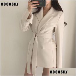 Womens Suits Blazers 2021 Fall Women And Jackets White Blazer Long Jacket Black Cape Plus Size Sleeve Suit Drop Delivery Apparel Clo Dhjzh
