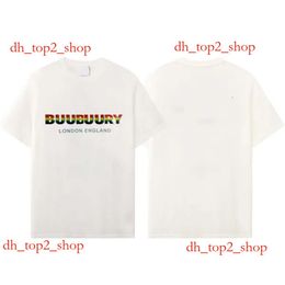 Burberyy T Shirt Top Mens T Shirt Designer Shirts Summer New Loose Mens Sports Casual Tshirt Alphabet Printed Men's Polo Shirt Size S-xxl 9971
