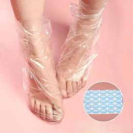 2024 100PCS Transprent Disposable Foot Bags Detox SPA Covers Pedicure Prevent Infection Remove Chapped Foot Care Tools Bath Wipe- pedicure spa foot bags