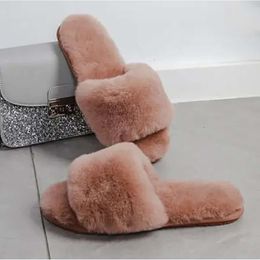 Fluff Women Sandals Chaussures Grey Grown Pink Womens Soft Slides Slipper Keep Warm Slippers Shoes Size 36-40 03 4162 s s