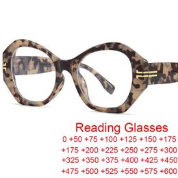 Sunglasses 2022 Trendy Fashion Reading Glasses For Women Men Brand Designer Oversized Irregular Round Transparent Anti Blue Light 321J