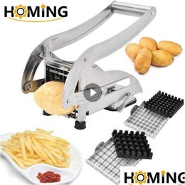 Fruit Vegetable Tools Potato Cutter French Fries Cutting Hine Chipper Cucumber Mti Stainless Steel Slicer Kitchen Gadgets Drop Deliver Otizj