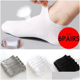 Mens Socks 4/8/12Pcs Men Cotton Short Breathable Ankle Invisible Boats Low Cut Sport For Casual Sock Drop Delivery Apparel Underwear Dhfig