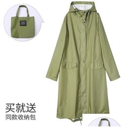 Raincoats Women Stylish Long Raincoat Waterproof Rain Jacket With Hood 230831 Drop Delivery Dhzjx